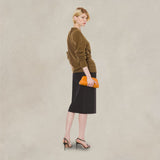 PHILOSOPHY Maglione in lana e cashmere con piercing Verde
