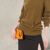 PHILOSOPHY Maglione in lana e cashmere con piercing Verde