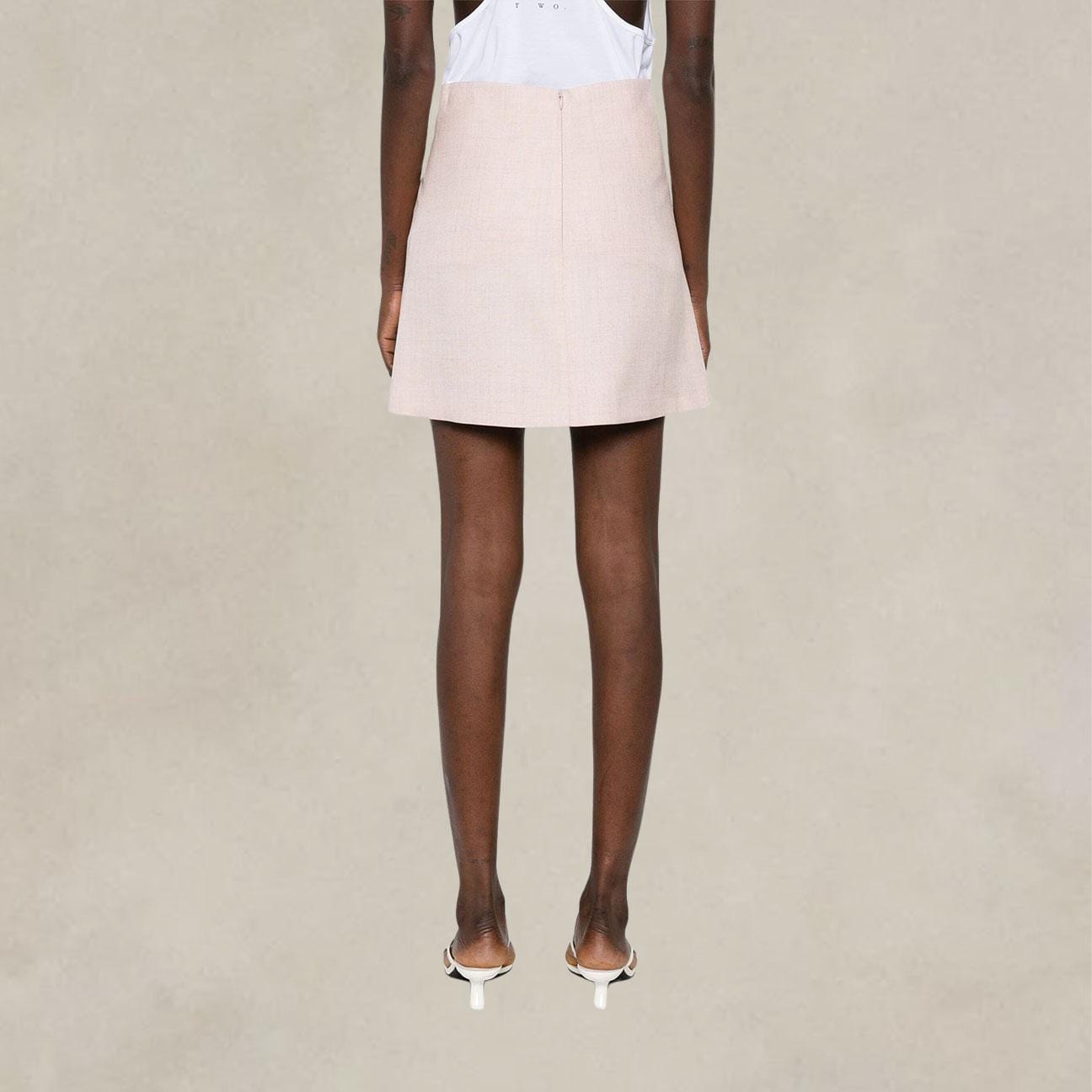 PHILOSOPHY Mini gonna in lino Rosa