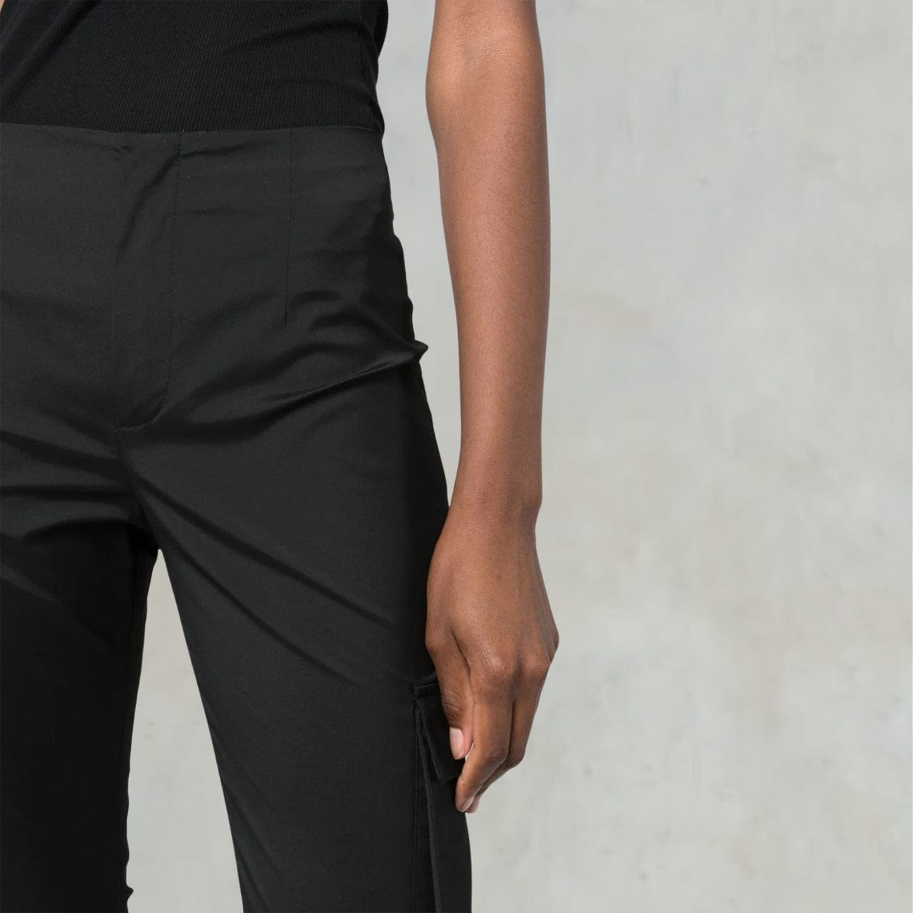 PHILOSOPHY Pantalone cargo in taffetà Nero