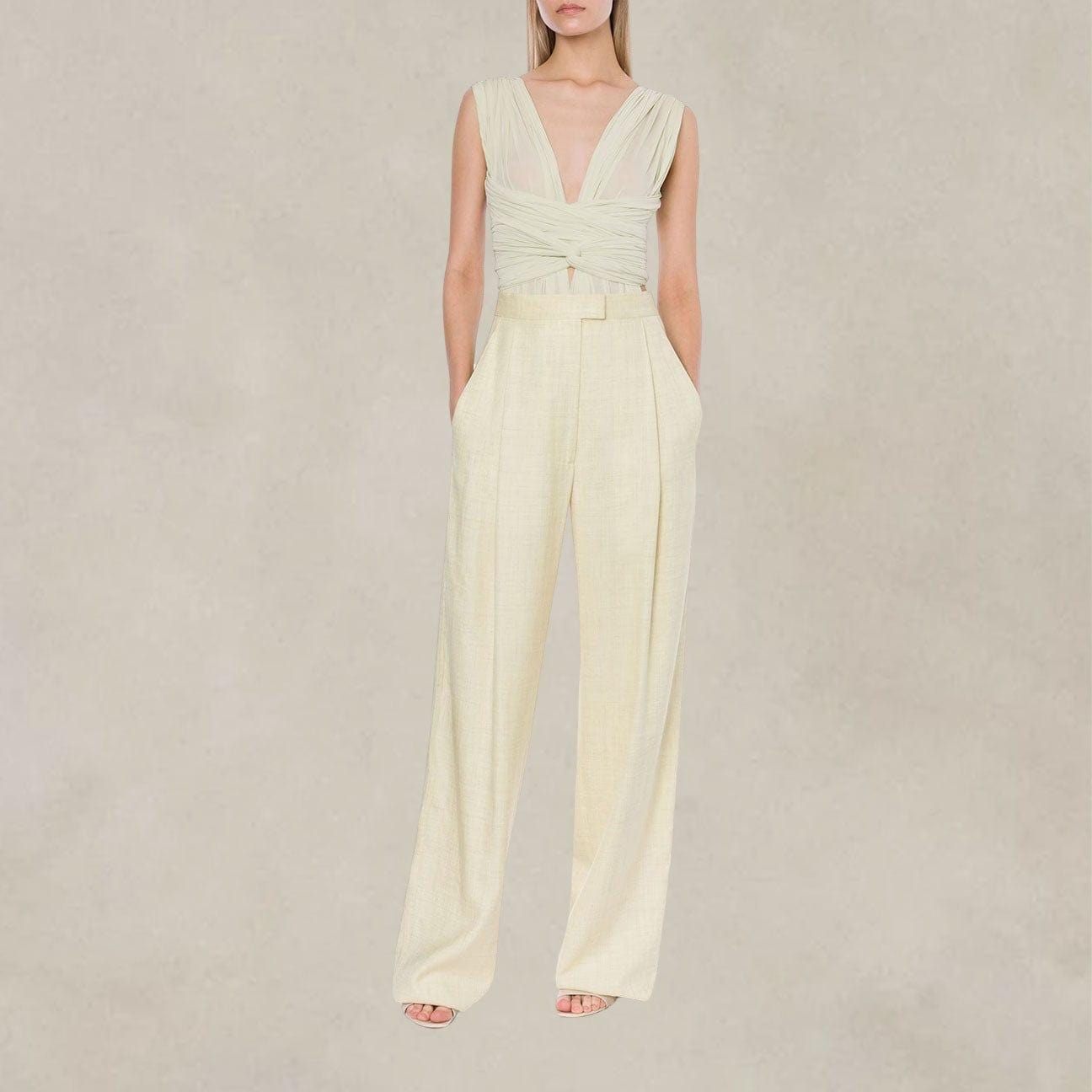 PHILOSOPHY Pantalone in misto Lino Giallo