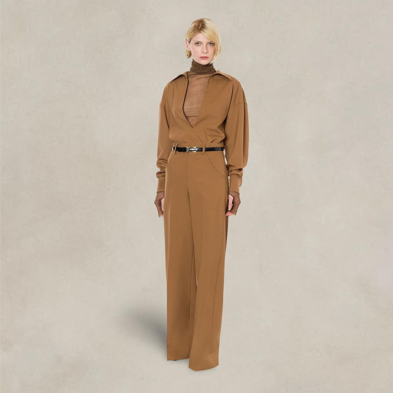 PHILOSOPHY T-Shirt in tulle stampato Beige