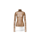 PHILOSOPHY T-Shirt in tulle stampato Beige