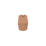 PHILOSOPHY Top a costine con piercing Beige