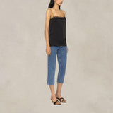 PHILOSOPHY Top con bordo in pizzo Nero