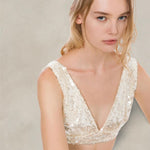 PHILOSOPHY Top in paillettes Avorio
