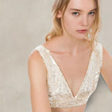 PHILOSOPHY Top in paillettes Avorio