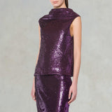 PHILOSOPHY Top in paillettes Viola