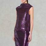 PHILOSOPHY Top in paillettes Viola
