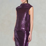 PHILOSOPHY Top in paillettes Viola