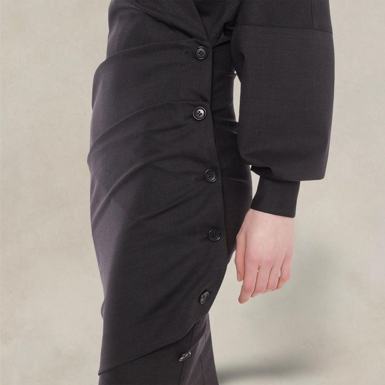 PHILOSOPHY Vestito a portafoglio in tropical wool Grigio