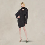 PHILOSOPHY Vestito a portafoglio in tropical wool Grigio