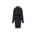 PHILOSOPHY Vestito a portafoglio in tropical wool Grigio