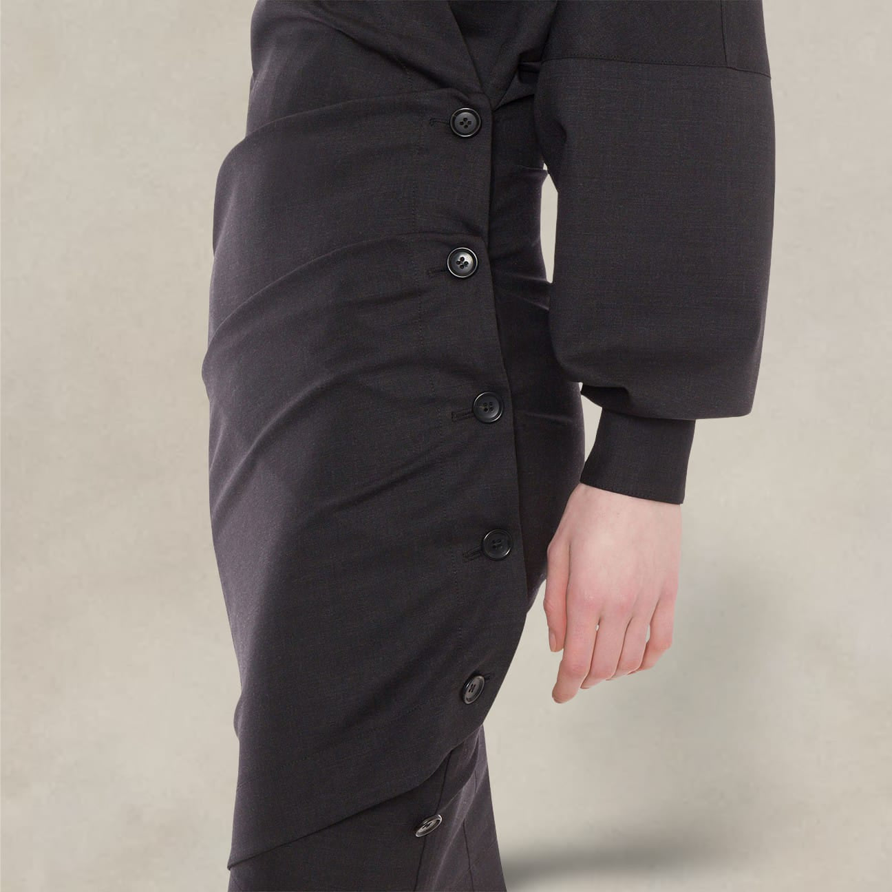 PHILOSOPHY Vestito a portafoglio in tropical wool Grigio