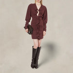 PHILOSOPHY Vestito in light crèpe Marrone