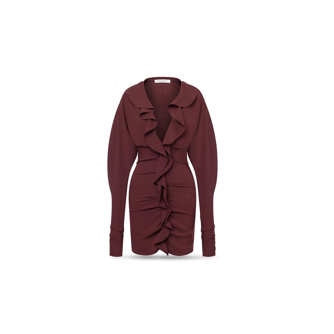 PHILOSOPHY Vestito in light crèpe Marrone