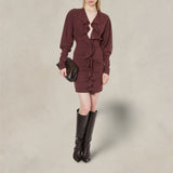 PHILOSOPHY Vestito in light crèpe Marrone