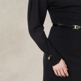 PHILOSOPHY Vestito in misto lana con piercing Nero