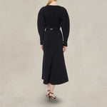 PHILOSOPHY Vestito in misto lana con piercing Nero