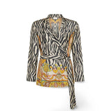 PIERRE LOUIS MASCIA Giacca donna in seta stampa Animalier