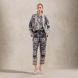 PIERRE LOUIS MASCIA Giacca donna in seta stampa Animalier