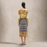 PIERRE LOUIS MASCIA Gonna donna in seta stampa Animalier