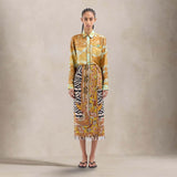 PIERRE LOUIS MASCIA Gonna donna in seta stampa Animalier