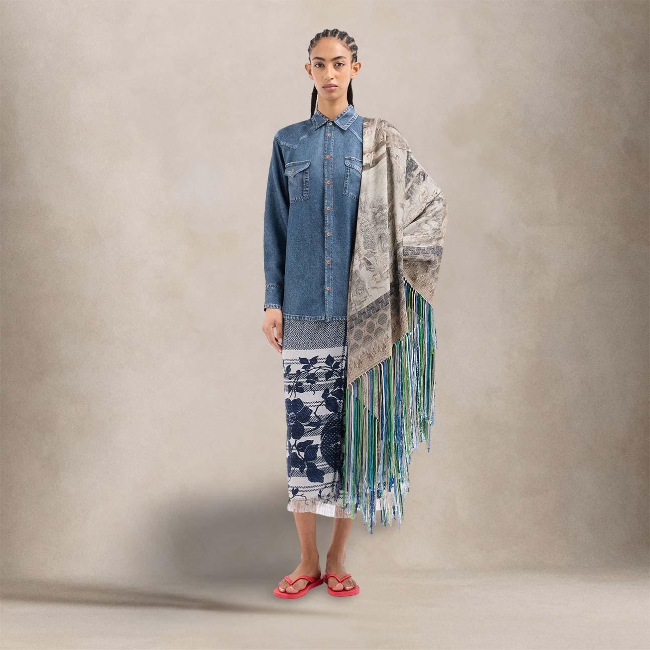 PIERRE LOUIS MASCIA Gonna donna in seta stampa Floreale