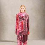 PIERRE LOUIS MASCIA Scialle donna in seta stampata Rosa Multicolor