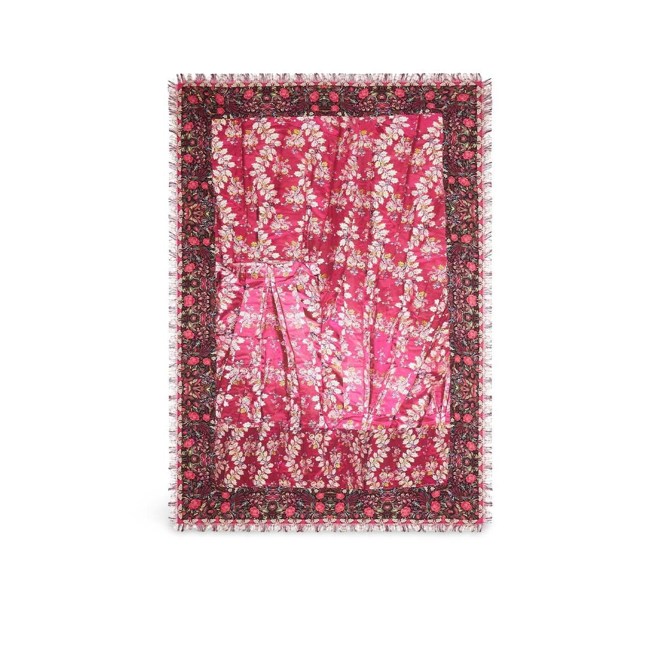 PIERRE LOUIS MASCIA Scialle donna in seta stampata Rosa Multicolor