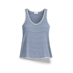 PIERRE LOUIS MASCIA Top donna in seta stampa a righe Blue