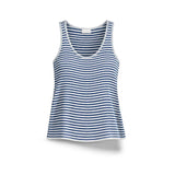 PIERRE LOUIS MASCIA Top donna in seta stampa a righe Blue