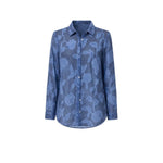 PLOUMANAC'H Camicia donna in cotone tinto freddo Blue