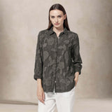 PLOUMANAC'H Camicia donna in cotone tinto freddo Marrone