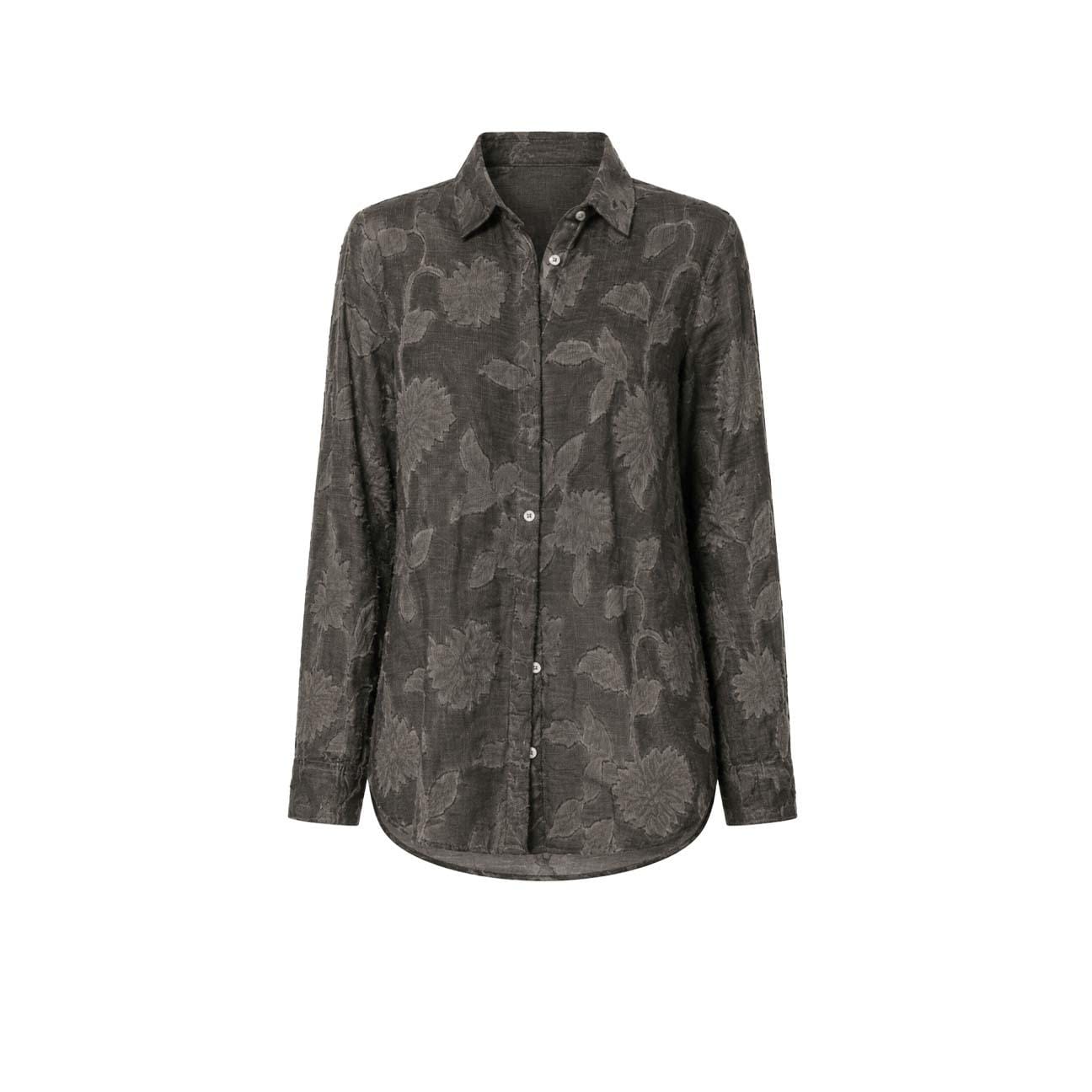 PLOUMANAC'H Camicia donna in cotone tinto freddo Marrone