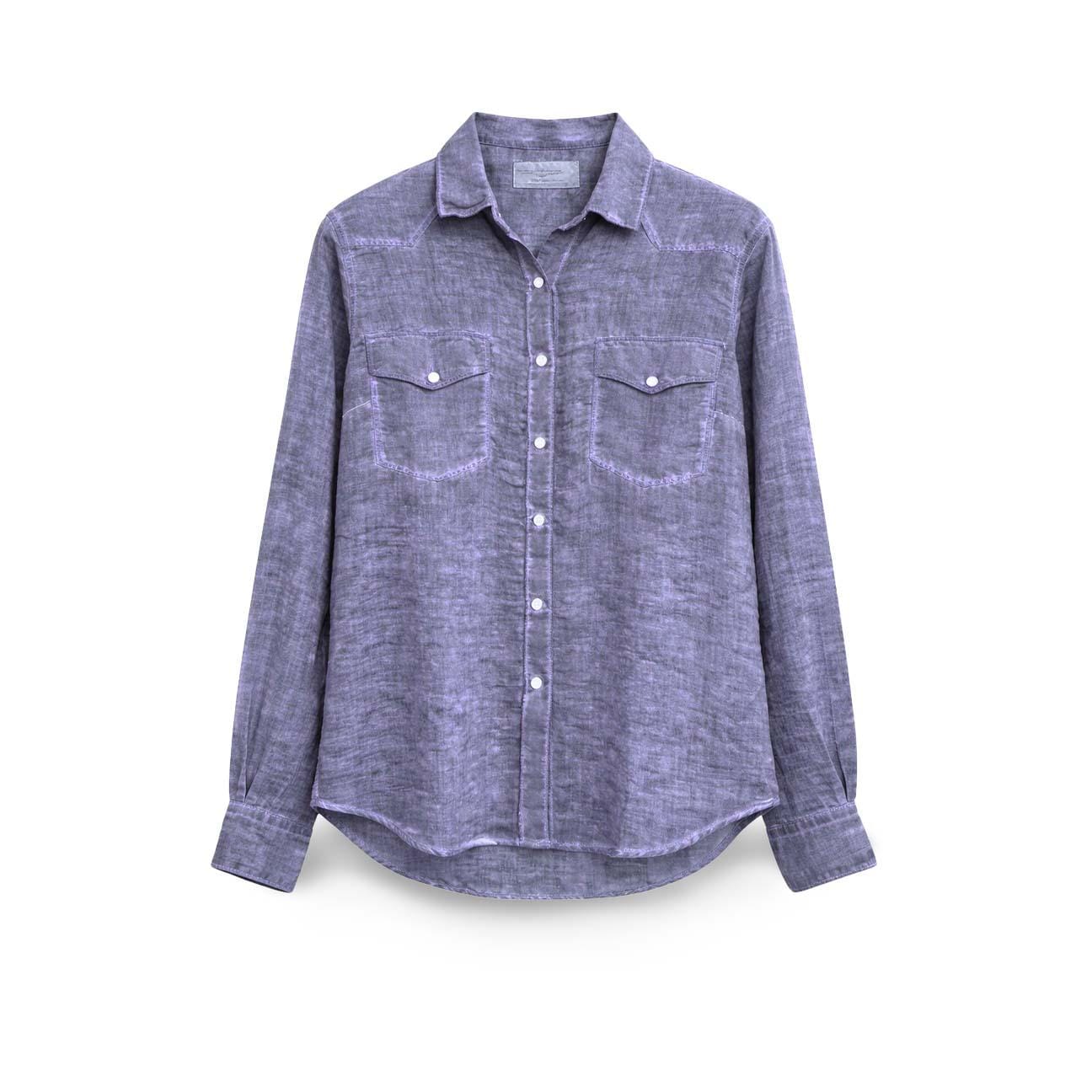 PLOUMANAC'H Camicia donna texana  tinto freddo Mauve