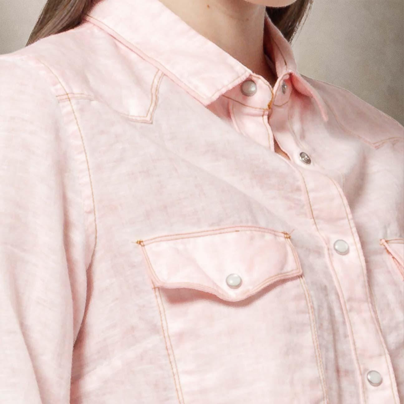 PLOUMANAC'H Camicia donna texana  tinto freddo Rosa