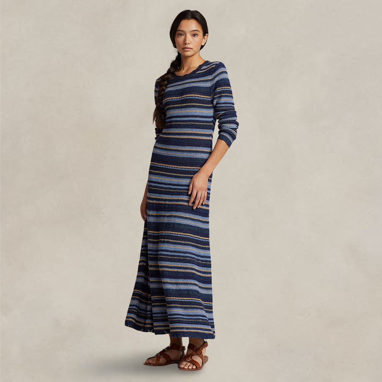 POLO RALPH LAUREN Abito donna  in maglia Blue