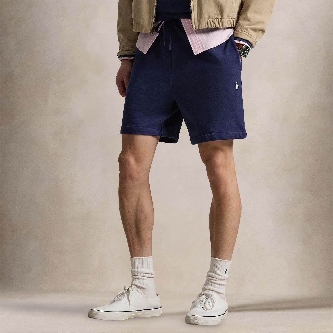 POLO RALPH LAUREN Bermuda in felpa uomo Loopback Blue