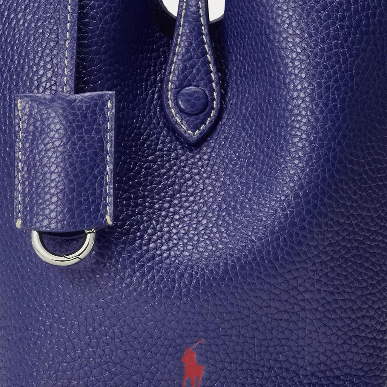 POLO RALPH LAUREN Borsa donna Tote Play in pelle Ink