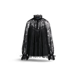 POLO RALPH LAUREN Camicia blouson in pizzo Nero