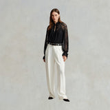 POLO RALPH LAUREN Camicia blouson in pizzo Nero