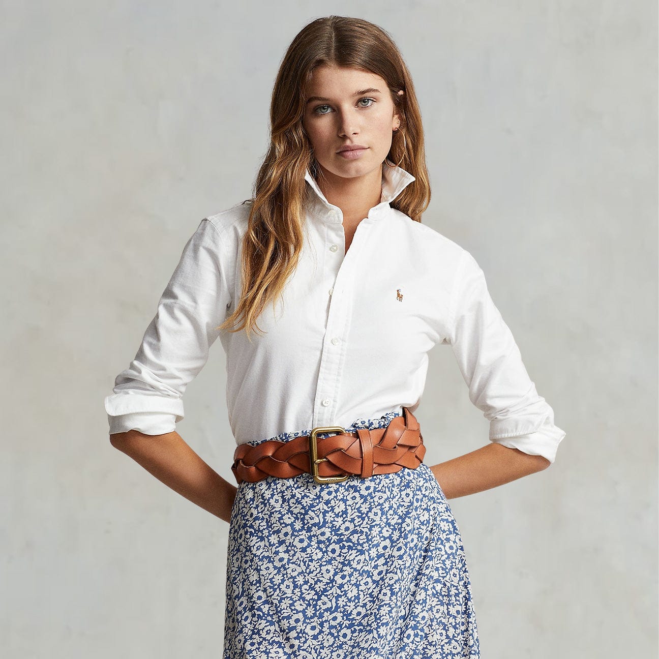 POLO RALPH LAUREN Camicia classica in oxford Bianco