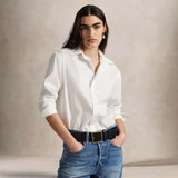 POLO RALPH LAUREN Camicia donna in cotone Oversize Fit Bianco