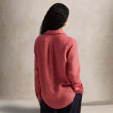 POLO RALPH LAUREN Camicia donna in lino Classic Fit Berry