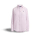 POLO RALPH LAUREN Camicia donna in lino Classic Fit Bianco e Mauve