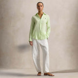 POLO RALPH LAUREN Camicia donna in lino Classic Fit EletricLime
