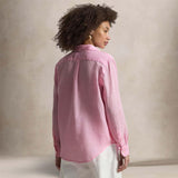 POLO RALPH LAUREN Camicia donna in lino Classic Fit Rosa