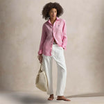 POLO RALPH LAUREN Camicia donna in lino Classic Fit Rosa