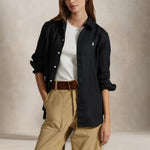 POLO RALPH LAUREN Camicia donna in lino Nero